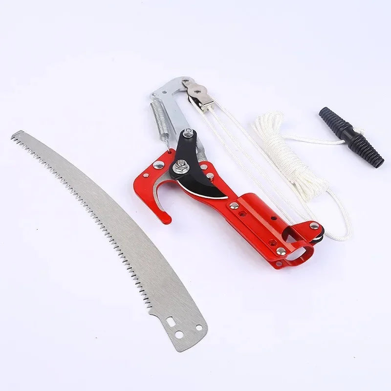 High Altitude Three Pulley Pruning Scissors Tree Pruner Branches Cutter Garden Shears Saw Fruit Pick Cutting Tools Without Rod