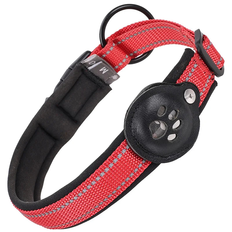 Smart nylon dog collar, wearable tracker for dog pet detection, Bluetooth dog anti-lost, the product does not contain a tracker