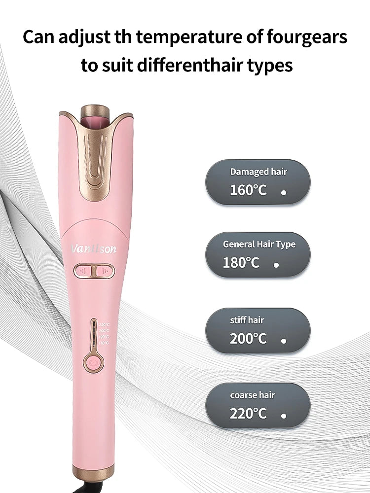 VANLISON Smart Automatic Curling Irons Hair Curler 12 Months Warranty Free Home Delivery From Jeddah Warehouse