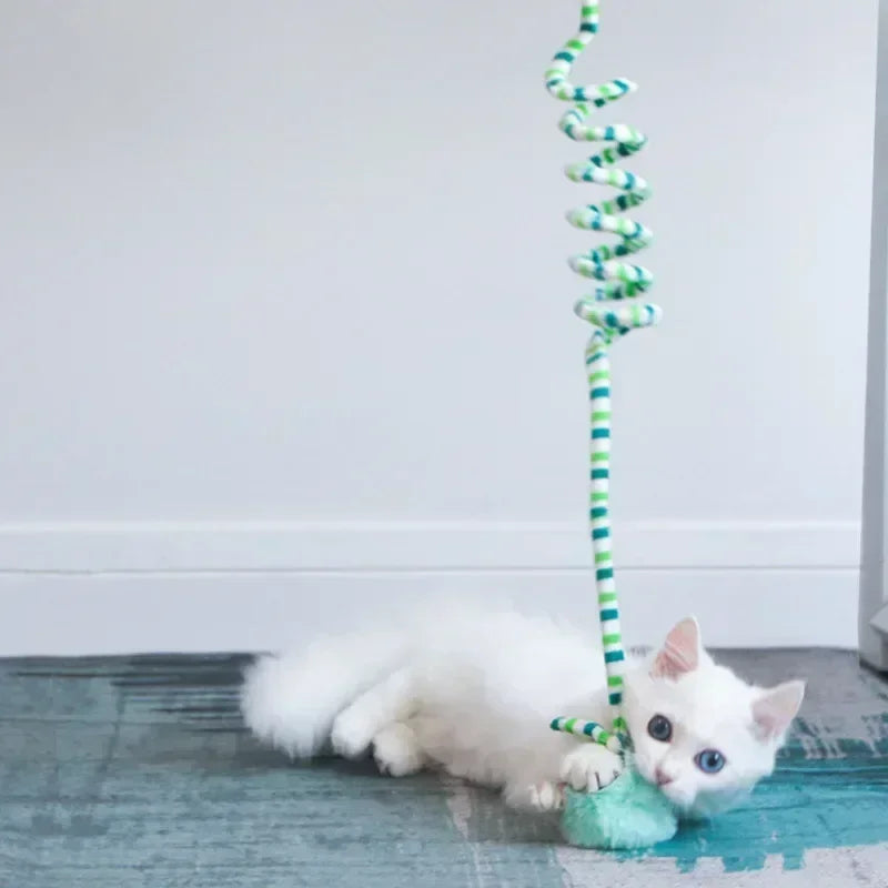 Interactive cat hanging toy selfie interactive kitten toy play pacifier stick toy cat with bell Cat wand toy Cat grass Puppy toy