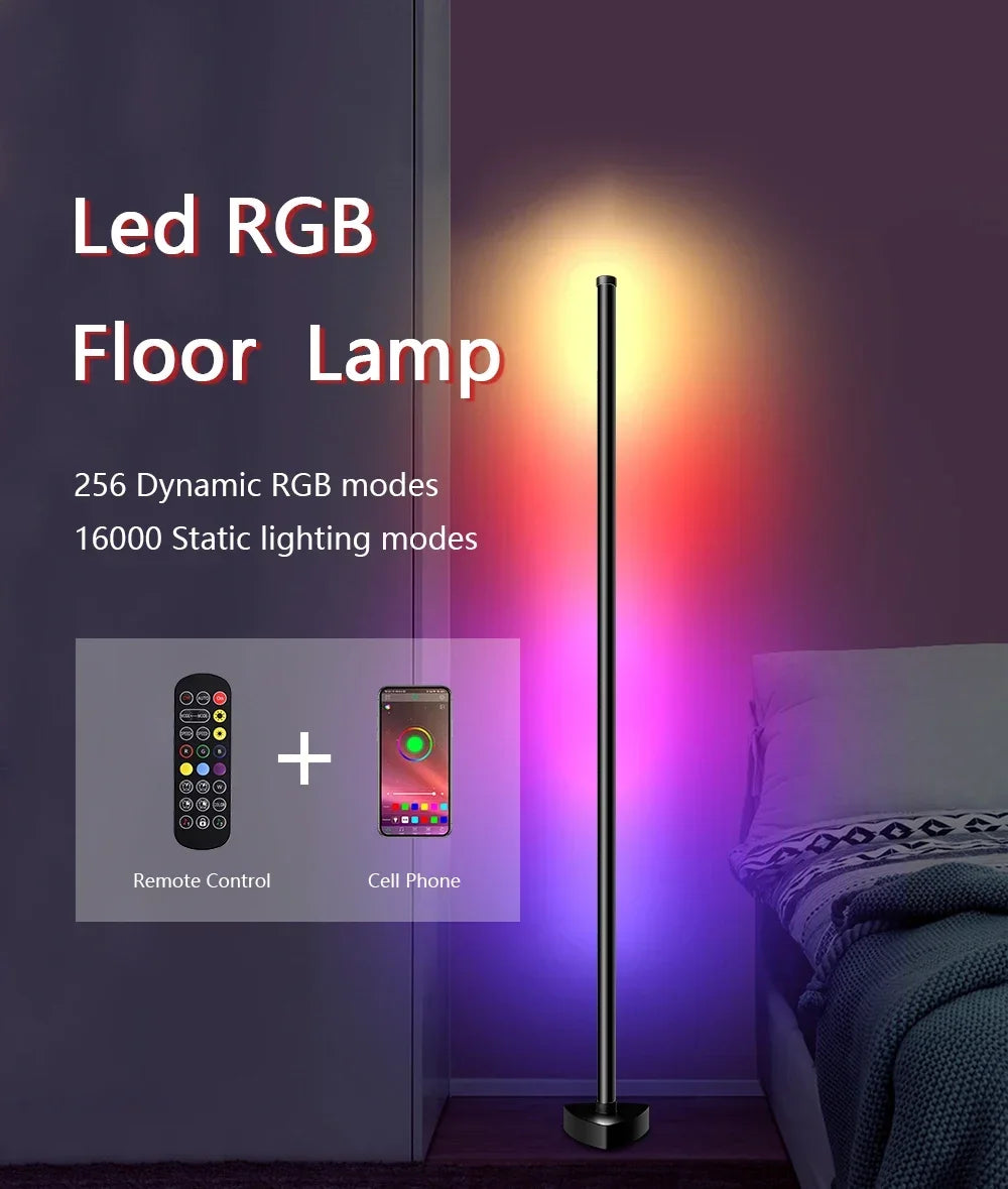 Tuya LED Smart RGB Mood Light Living Room Corner Floor Lamp for Bedroom Nordic Home Decor Table Lamp Interior Stand Lighting