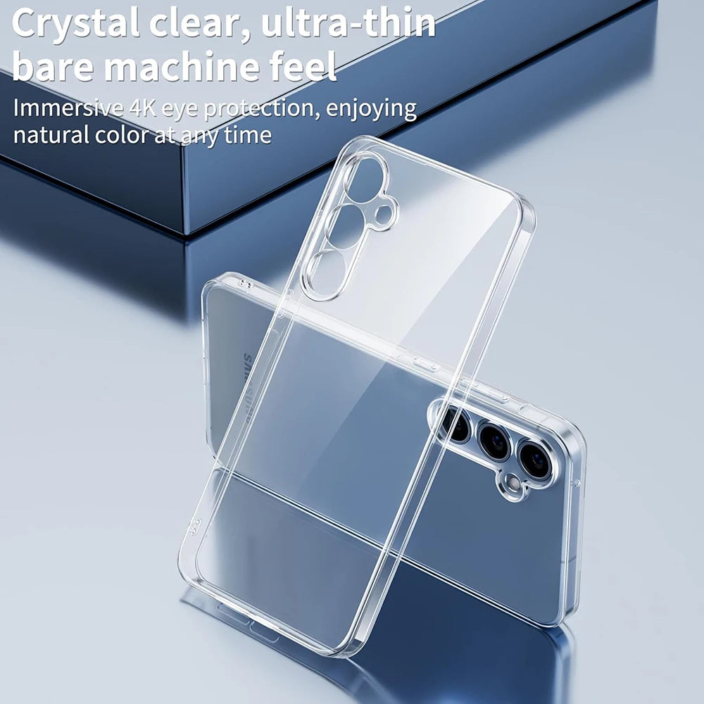 Ultra Thin Silicone Soft Case For Samsung Galaxy S24 FE Plus Ultra Transparent Clear Back Cover For S 24 S24+ S24FE 5G Shell