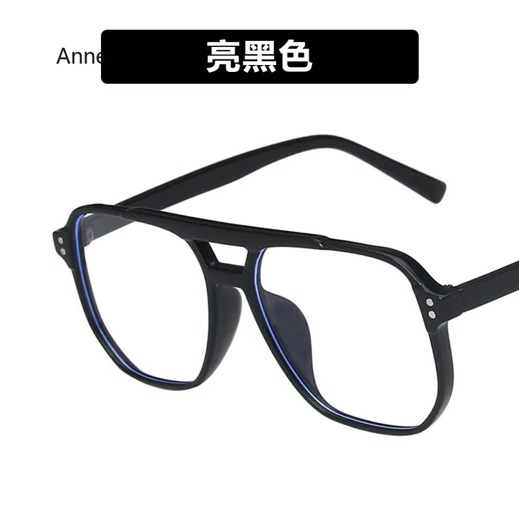 Square Double Briges Anti Blue Light Glasses Men Blue Light Blocking Glasses Women Eyeglasses Frame Optical Eyewear Computer