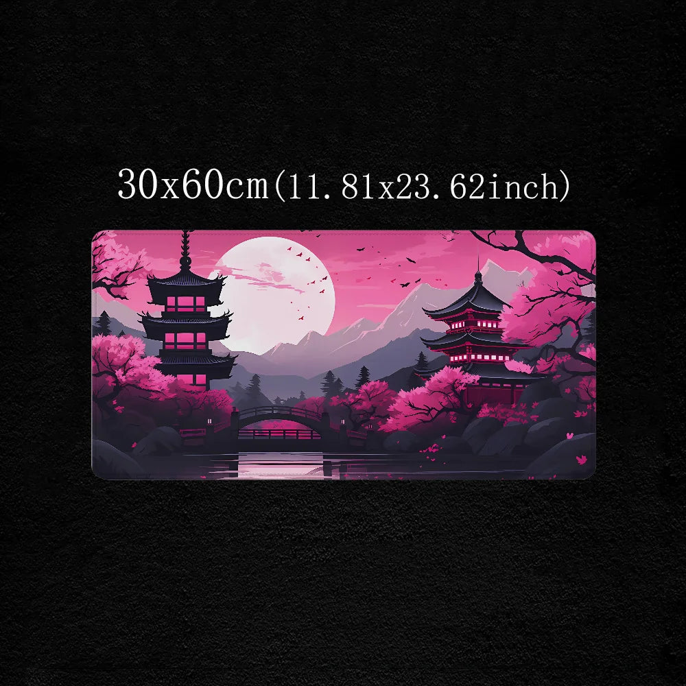 PINK JAPAN Mouse Pad 900x400 Pc Gamer Desk Mat Setup Gaming Accessories Desktops Anime Mousepad Keyboard Extended Xxl Mause Mats