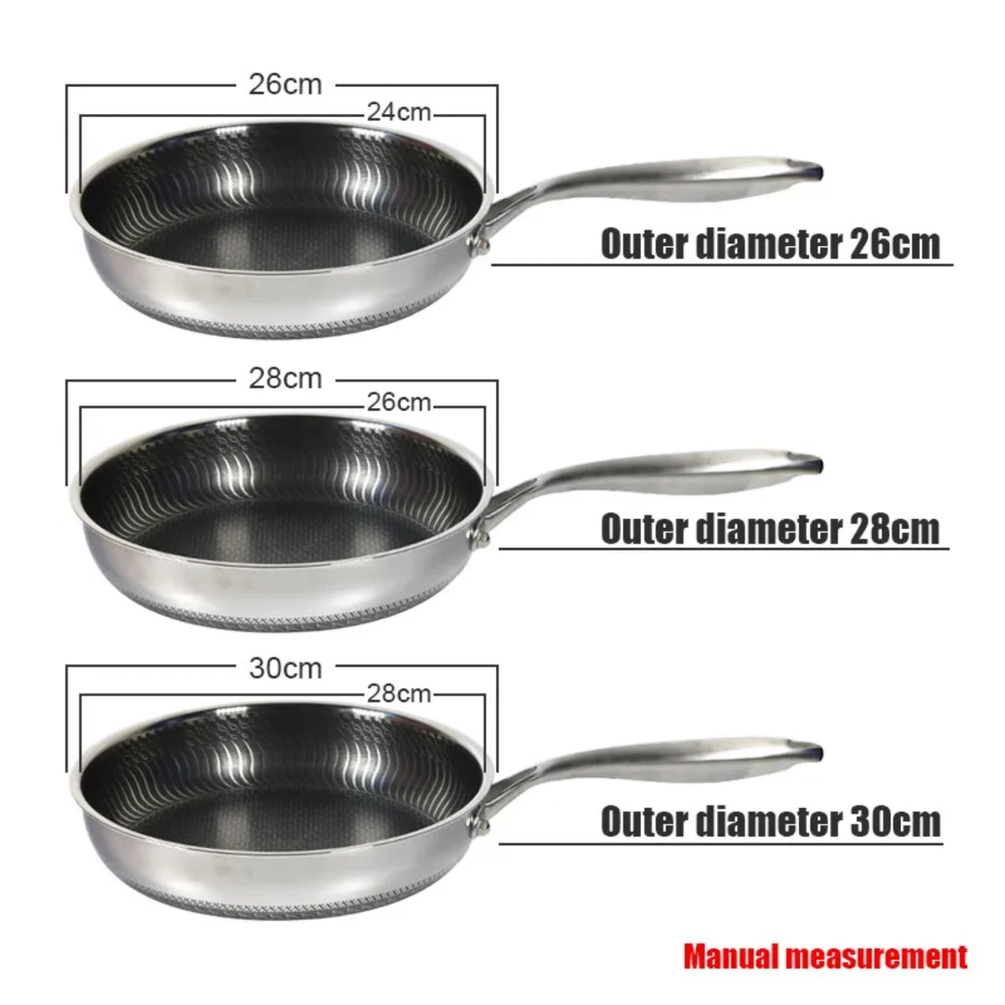 Premium Easy Gourmet Stainless Steel Cookware Set for Induction Gas Stove - Delicious Nonstick Skillet, Frying Pan, Saucepan, an