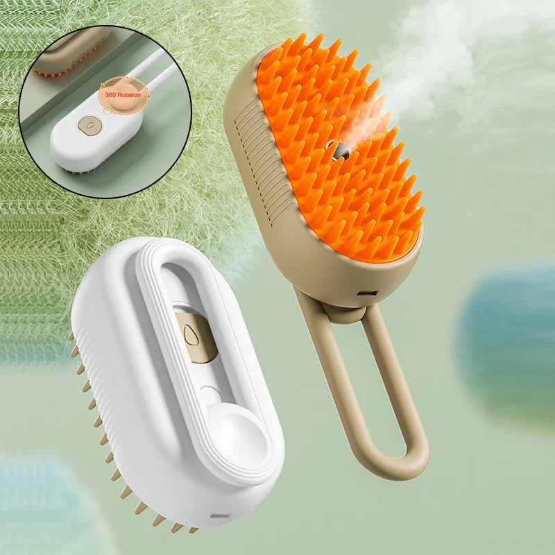 Portable Cat Steamy Brush Dog Massage Comb  Spray Cat Hair Brushes Retractable Handle Pet Hair Removal Grooming Brush Dog combs