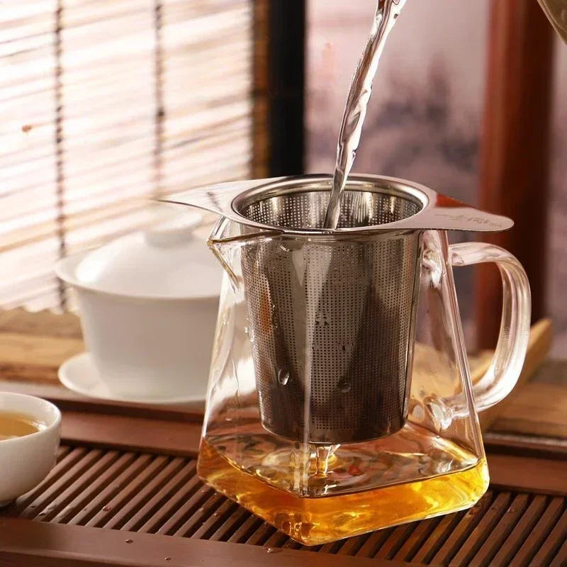 Tea Infuser Teapot Tray Spice Tea Strainer Stainless Steel Coffee Filter Teaware Accessories Kitchen Tools Infusers Tea Leak