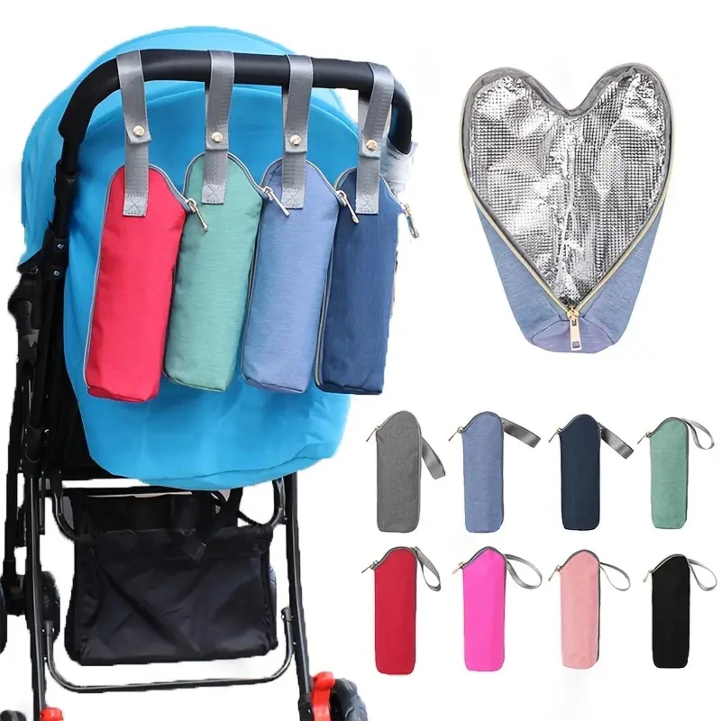 Baby Bottle Insulation Bag, Water-proof Lightweight Baby Stroller Hanging Bag, Maternal And Baby Supplies, Mummy Bag Accessories