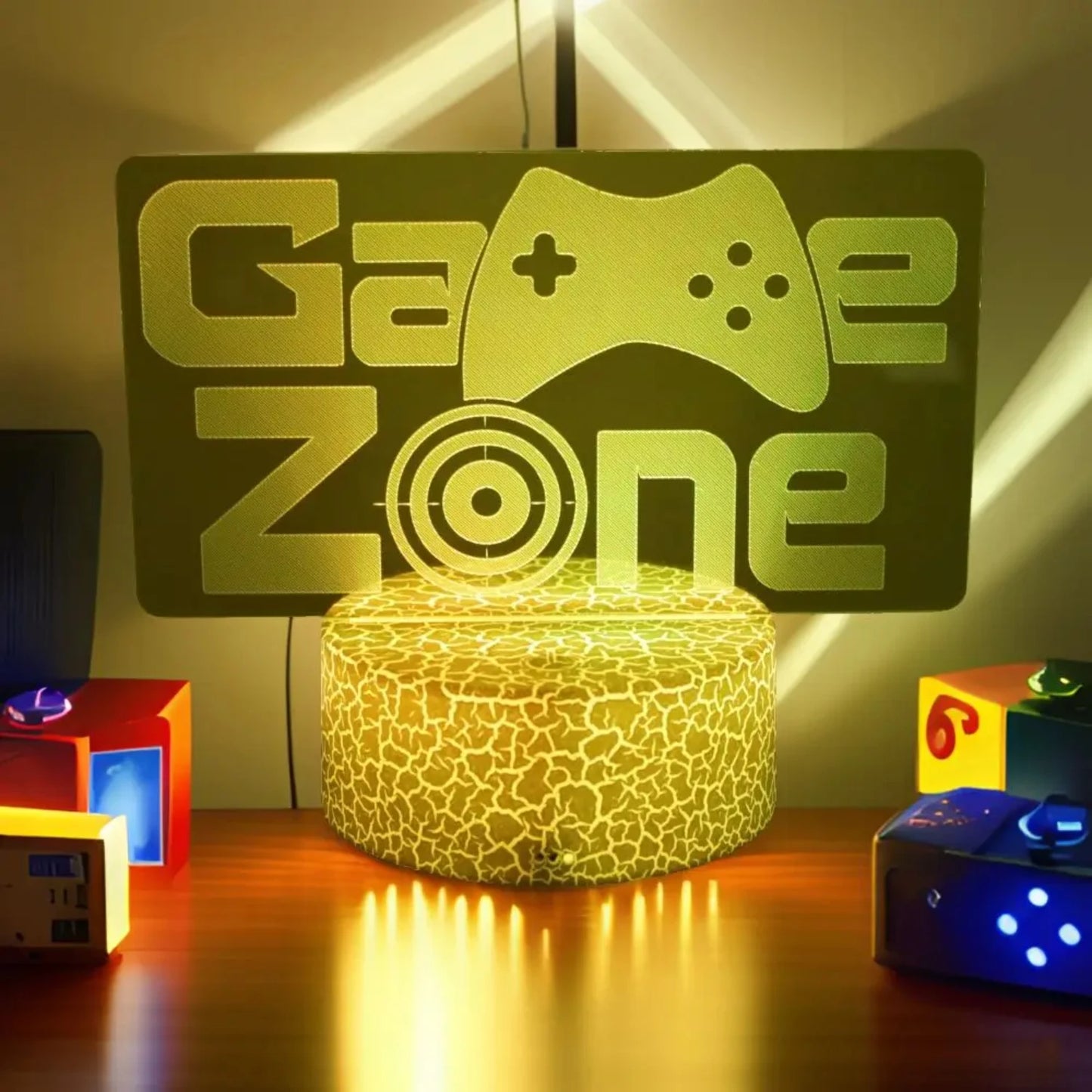 Stylish and Cool Neon 3D LED Night Light - Vibrant RGB Colors Make a Unique Addition to Your Gaming Setup | Personalized Gifts f