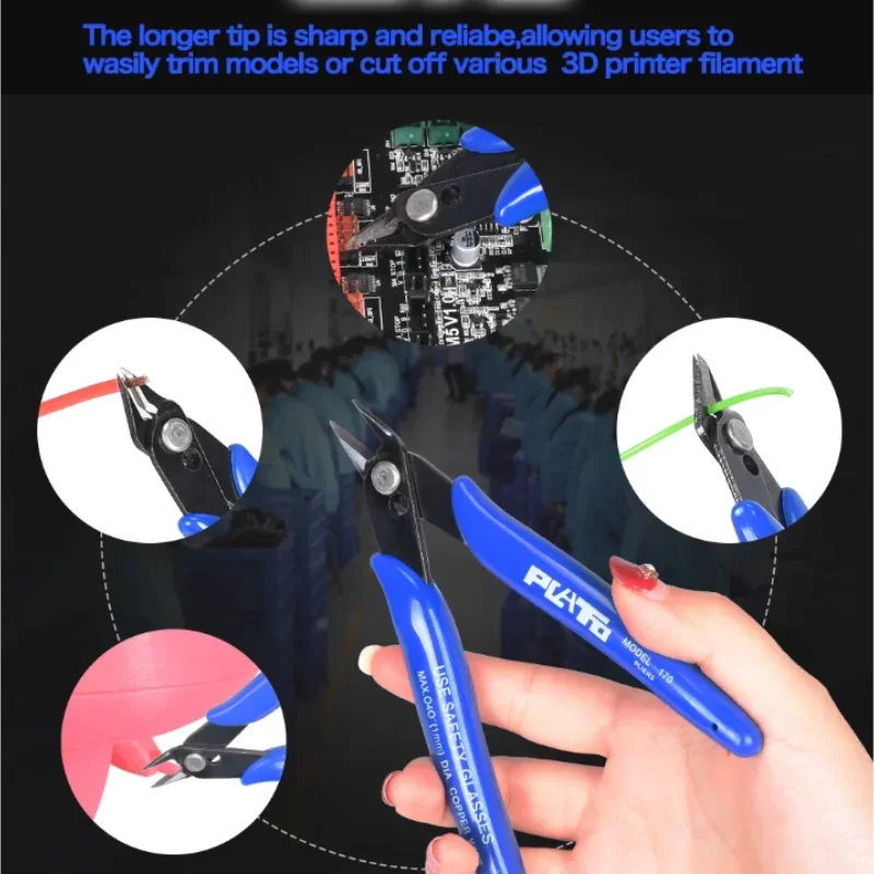 1PC 170 Wishful Clamp DIY Electronic Diagonal Pliers Side Cutting Nippers Wire Cutter 3D printer parts Hand Tools Fishing pliers