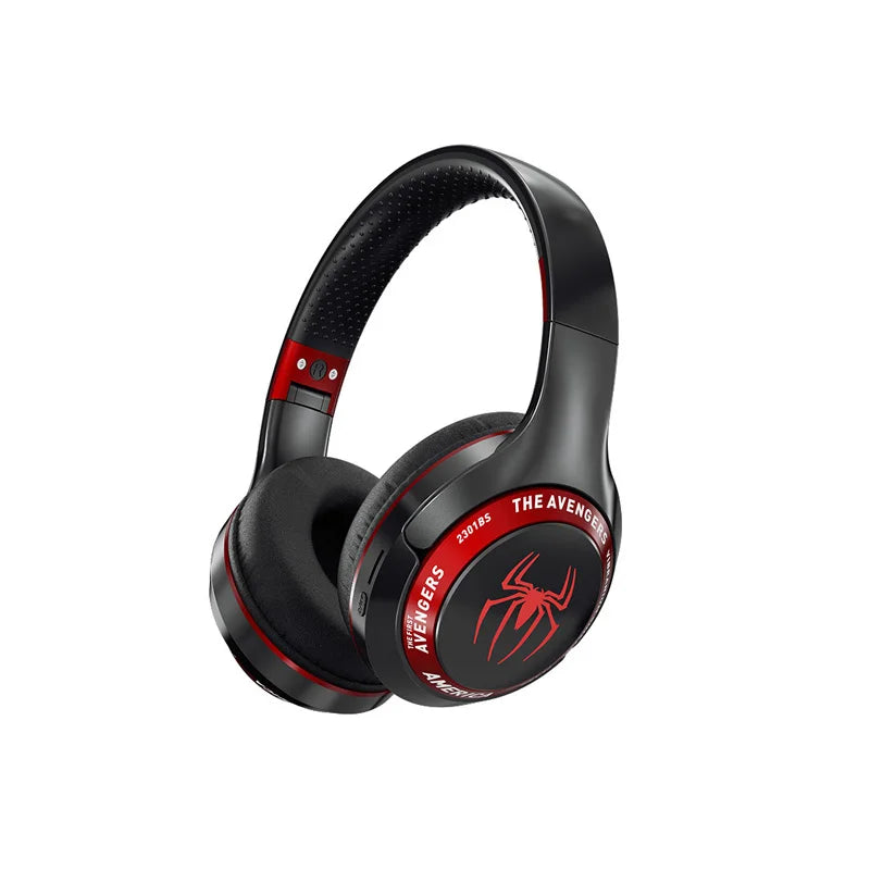 سماعات رأس لاسلكية قابلة للطي من Marvel Spider Man Bluetooth Eagles Over ear مع خاصية إلغاء الضوضاء وسماعات رأس ستيريو عالية الدقة للألعاب