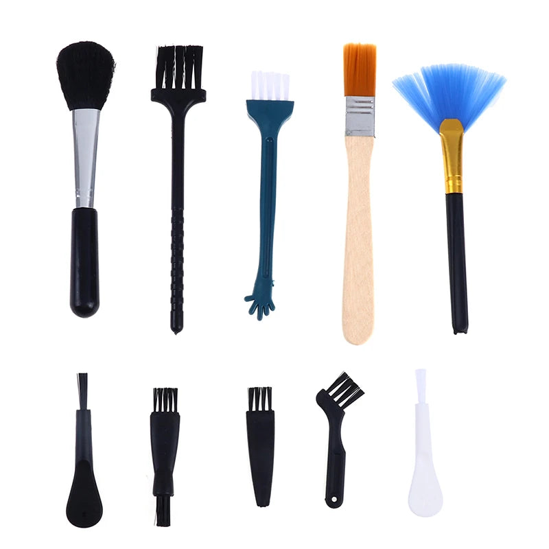 PC Laptop Keyboard Cleaning Tools Brush Kit 10 Pcs Small Tools Car Phone Dust Brushes Dust Cleaner Accessories Shaver Household