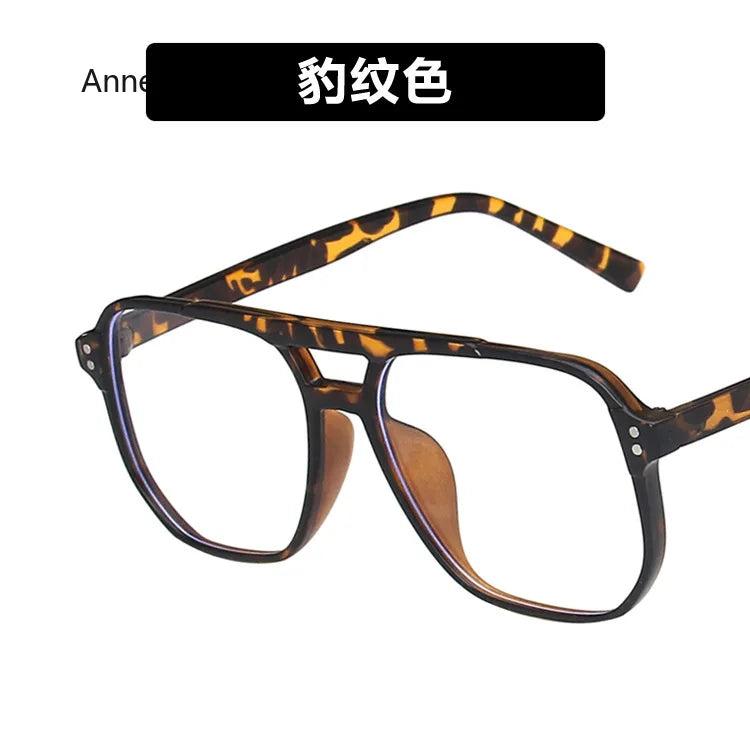 Square Double Briges Anti Blue Light Glasses Men Blue Light Blocking Glasses Women Eyeglasses Frame Optical Eyewear Computer