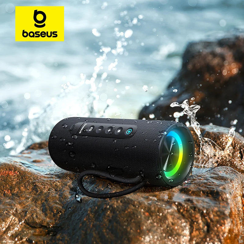 Baseus AeQur VO20 Portable Bluetooth Speaker 15W IPX5 Waterproof 15 Hours Playtime Soundbox Outdoor Wireless Camping Speakers