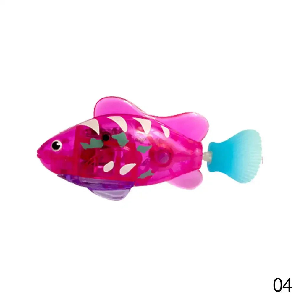 Cat Interactive Electric Fish Toy Water Cat Toy for Indoor Play Swimming Robot Fish Toy for Cat and Dog with LED Light Pet Toys