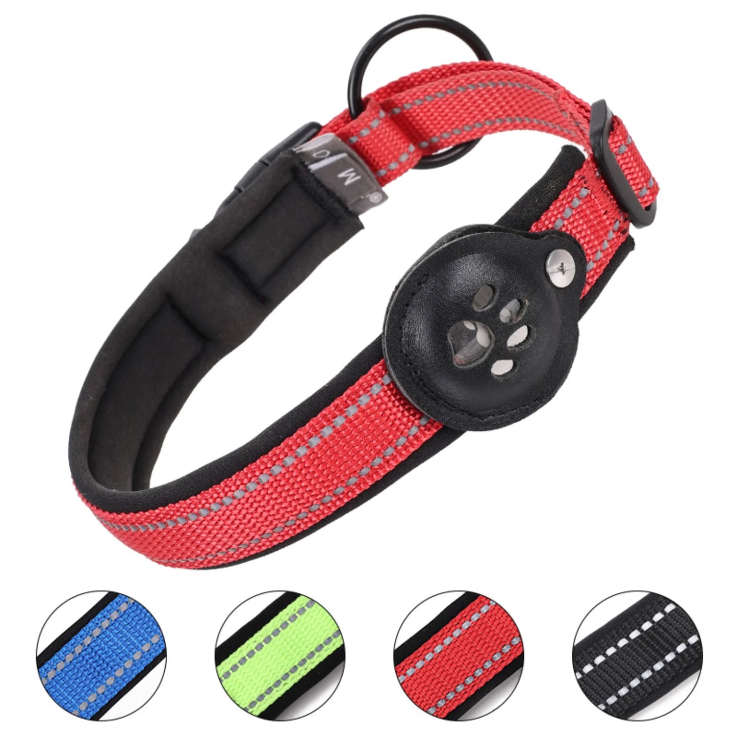 Smart nylon dog collar, wearable tracker for dog pet detection, Bluetooth dog anti-lost, the product does not contain a tracker