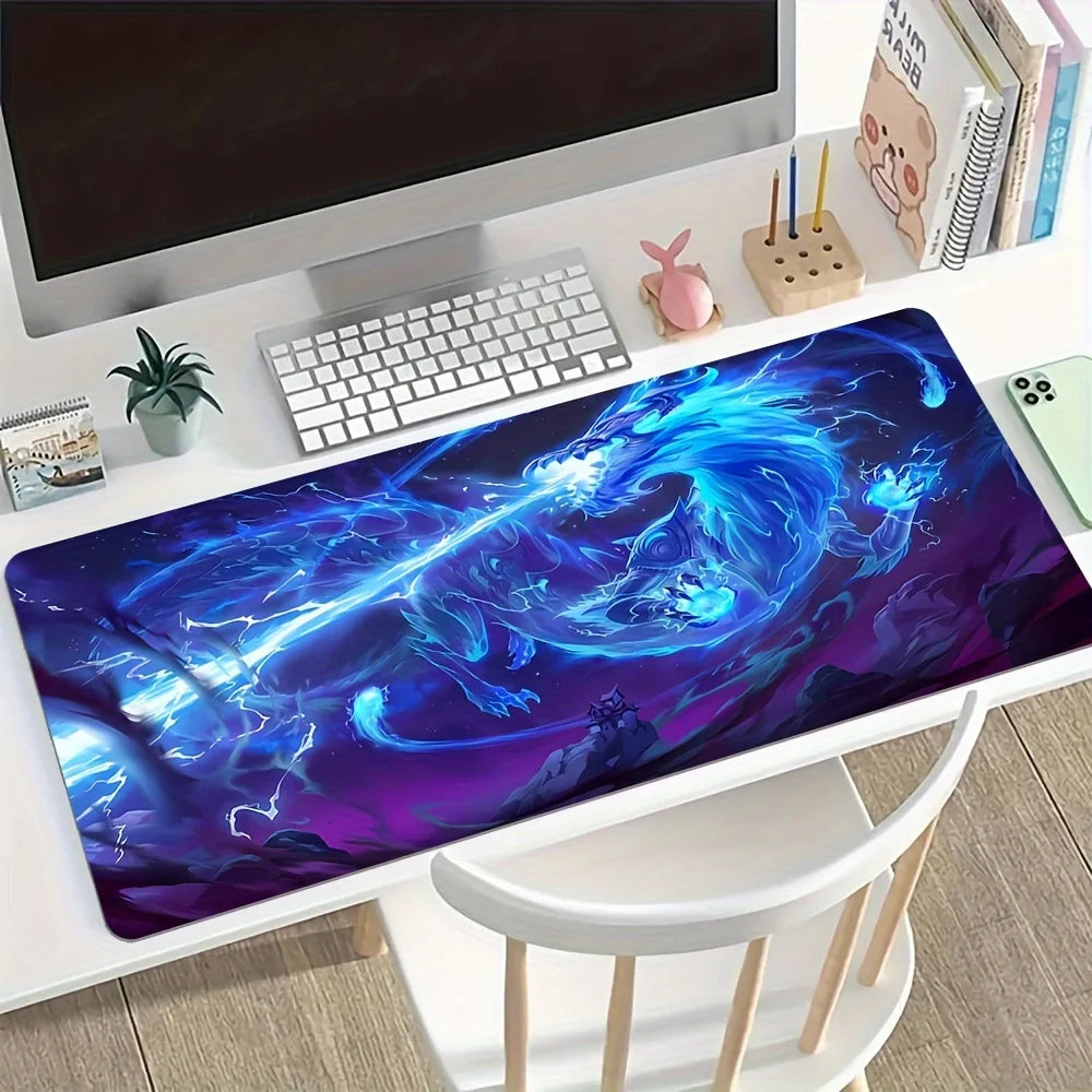 Blue Dragon Mouse Pad Speed Mouse Mat Games Computers Desk Accessories Office Rug Pc Gamer Desktops Gaming Setup Table Cushion