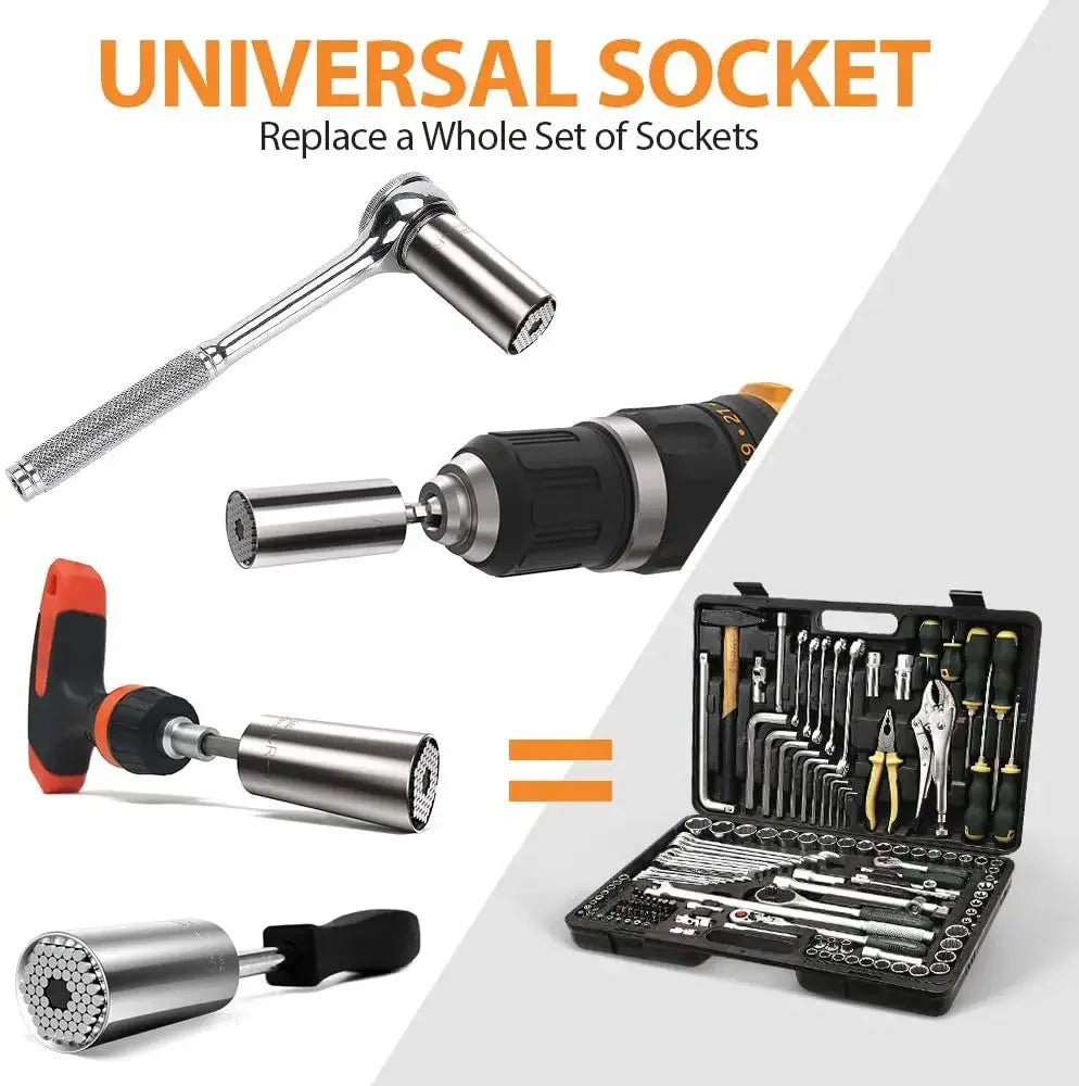 Socket Tools Torque Wrench  Set 7-19mm Power Drill Adapter Ratchet Bushing Spanner Key Magic Multi Hand Tools Hardware tools Key