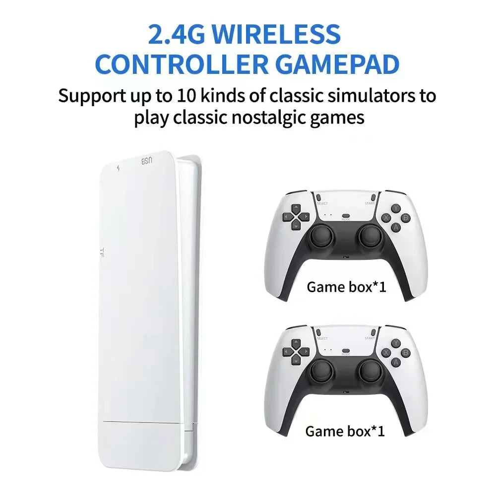 وحدة تحكم ألعاب M15 Game Stick Mini TV المحمولة ولوحة ألعاب لاسلكية لألعاب الفيديو بسعة 64 جيجابايت و20000+ لعبة كلاسيكية عالية الدقة للاعبين اثنين لـ PS1 وما إلى ذلك