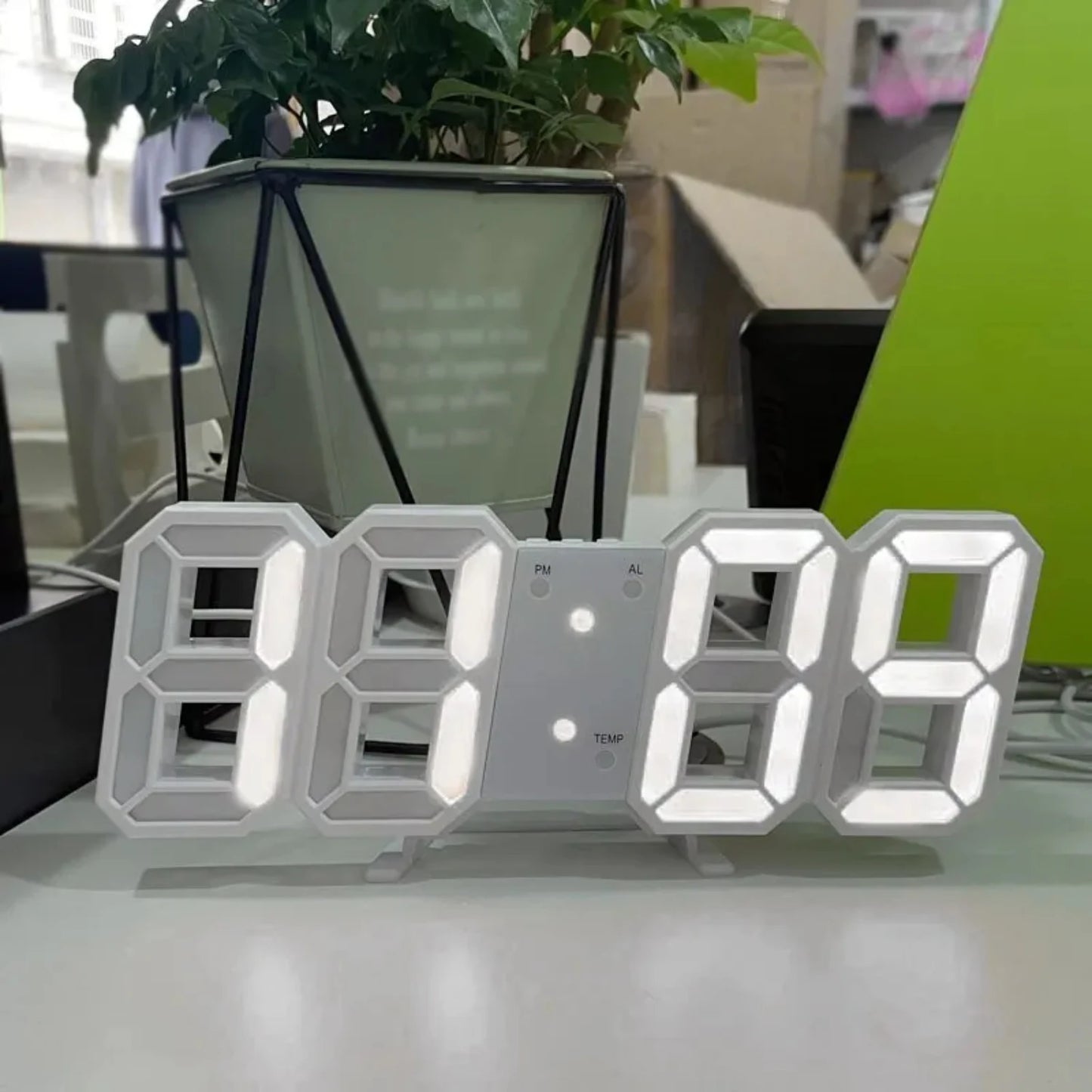 3D  Digital Clock Luminous Fashion Wall Clock Multifunctional Creative USB Plug In Electronic Clock  Decoration Led clock Queen