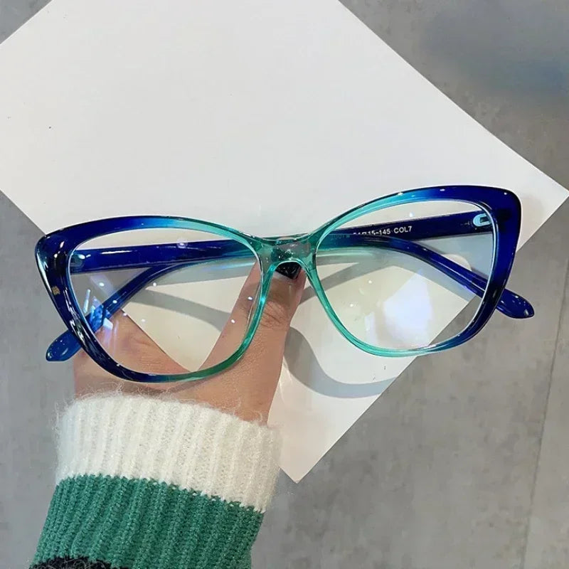 Fashion Ladies Reading Glasses Women Men Trendy Luxury Design Presbyopia Eyeglasses Cat Eye Anti-blue Light Eyewear for Female