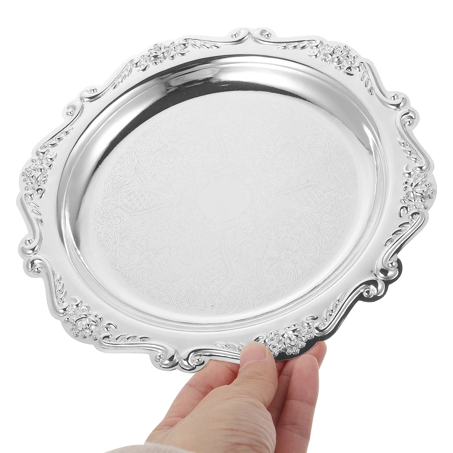 Iron Cake Pan Wedding Decorations Jewelry Display Plate Bracket Serveware for Entertaining Serving Platters Miss Bread Tray