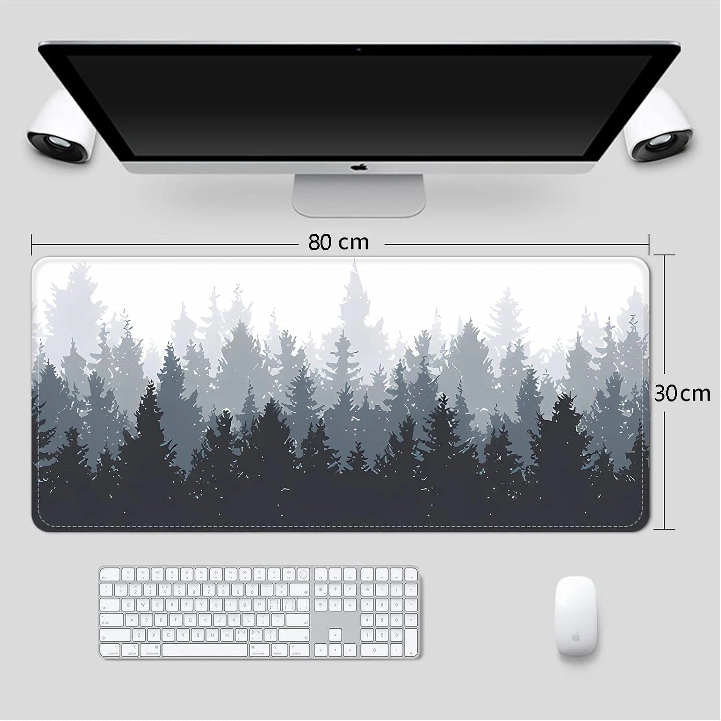 Large Mouse Pad 800x300mm Extended Mouse Pad Non-Slip Rubber Base Gaming Office Mouse Mat Smooth Cloth Surface Desk Mat