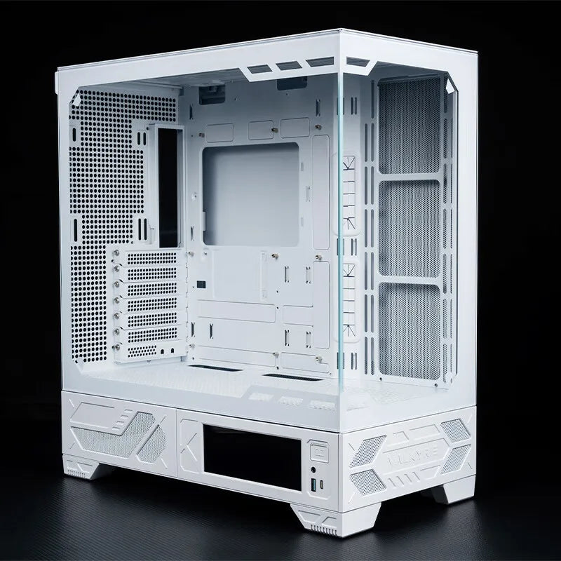 VALKYRIE VK03 ATX Gaming PC Case Desktop Supports 360 Water Cooled 6.2 in Touchscreen Removable 270° Sea View Room Computer Case