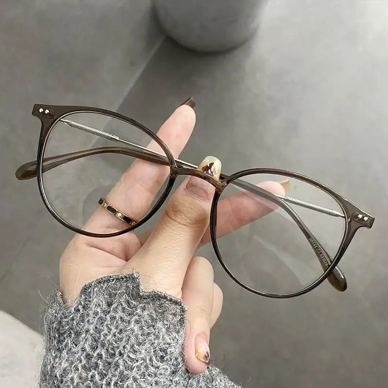 2021 New unisex round polygon glasses for men women metal frame glasses plain glasses Nearsighted Eyewear Glasses -1.0 -2.5 -2