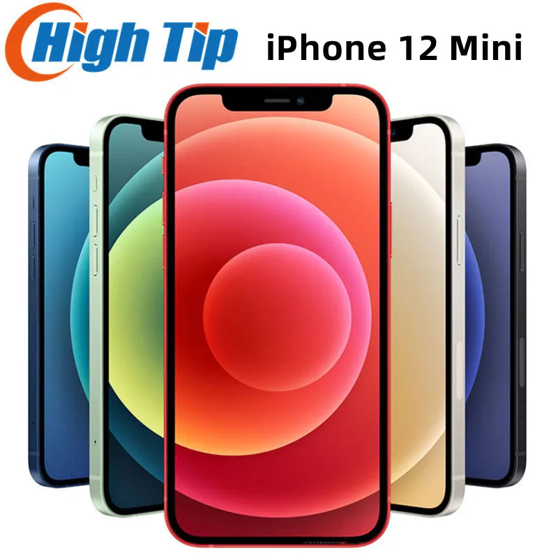 هاتف Apple iPhone 12 mini مفتوح بذاكرة 64 جيجابايت/128 جيجابايت/256 جيجابايت وذاكرة قراءة فقط ومعالج A14 Bionic وشاشة 5.4 بوصة ودقة 12 ميجابكسل وخاصية Face ID وهاتف 12 MINI