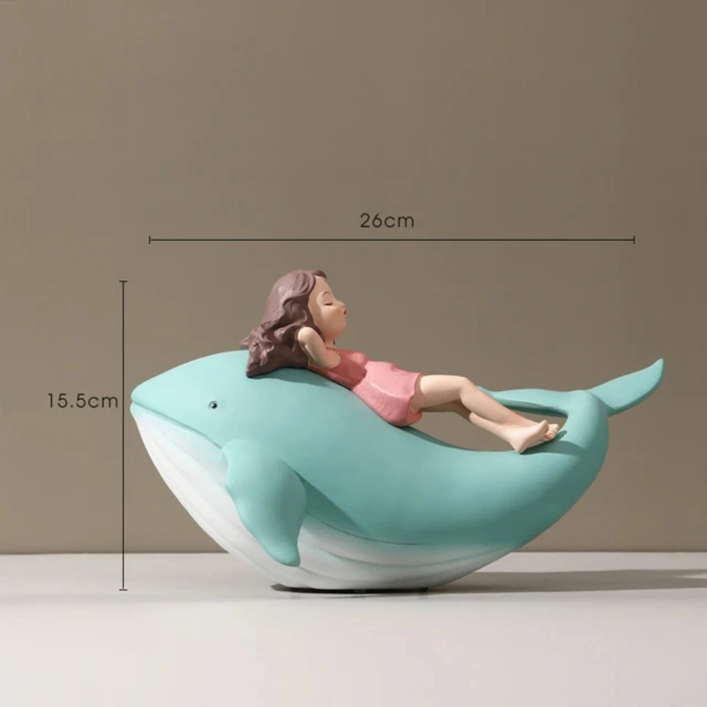 Figurine Whale Girl Statue Nordic Resin  Modern Figurines For Interior Living Room Office Aesthetic Room Decor Gift