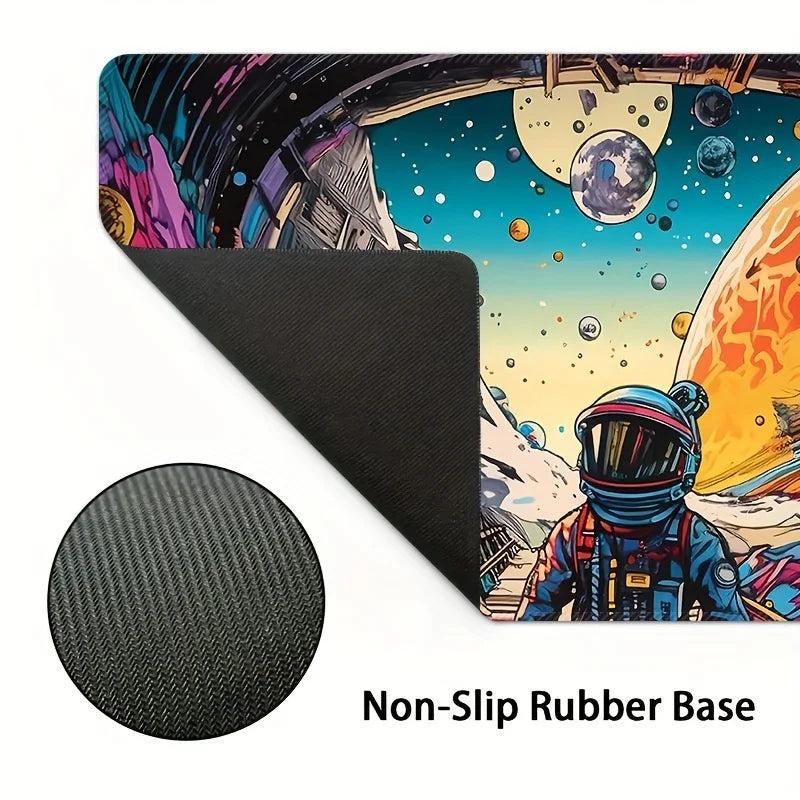 Mouse Mat Space Astronaut Rug Office Accessories Playmat Computer Mat Gaming Setup Pc Gamer Desktops Table Cushion 90x40cm