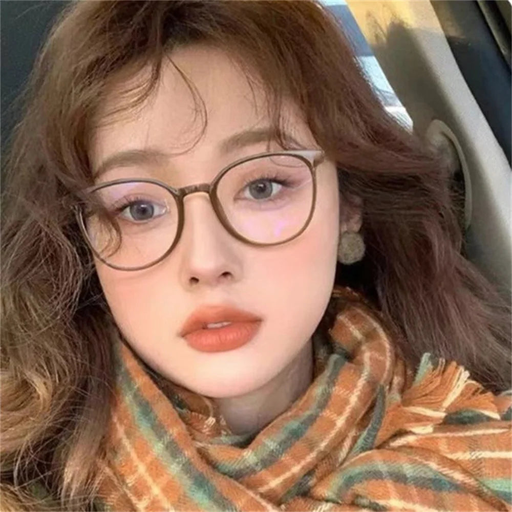 Retro Square Glasses Ultra-light Transparent Frame Eyewear Anti-blue Light Flat Glasses Korean Popular Decoration Eyeglasses