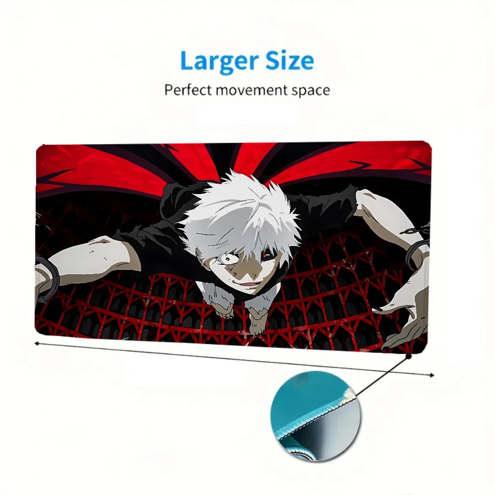 Tokyo Ghoul K-Kaneki Ken Gamer Keyboard Xxl Mouse Pad Anime Gaming Accessories Desk Mat Pc Setup Accessories Mousepad Extended