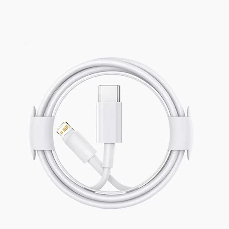 كابل USB أصلي بقوة 30 وات لهاتف Apple iPhone 14 13 12 11 Pro Max 7 8 Plus XS XR شحن سريع كابل USB C إلى iOS ملحقات الشاحن