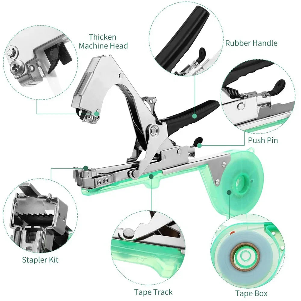 Drtools Garter Plants Tying Machine Plant Branch Hand Tying Binding Machine Minced Vegetable Tapetool Tapener Tapes Garden Tools