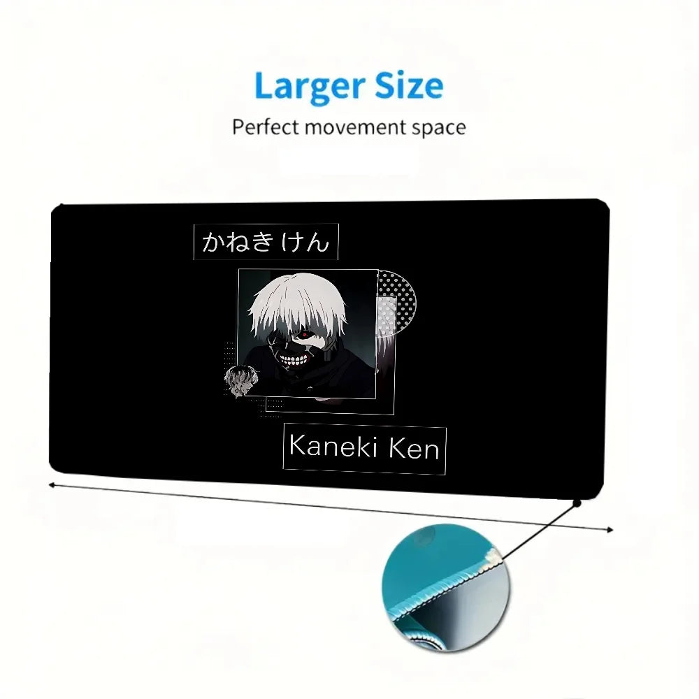 Tokyo Ghoul K-Kaneki Ken Gamer Keyboard Xxl Mouse Pad Anime Gaming Accessories Desk Mat Pc Setup Accessories Mousepad Extended