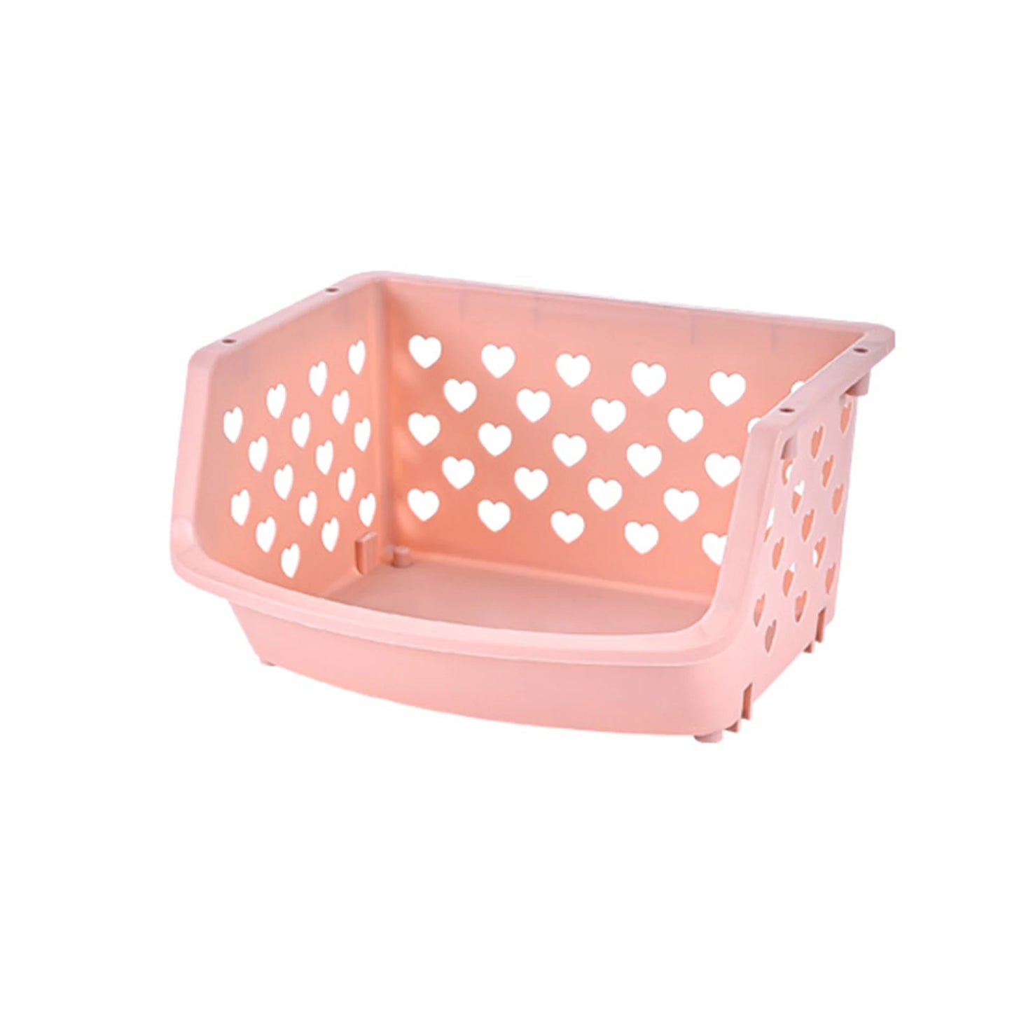 New Hot Durable Stackable Single-deck Hollow Fruit Vegetable Storage Box Colanders Strainer Kitchen Organizer Basket Shelf Racks