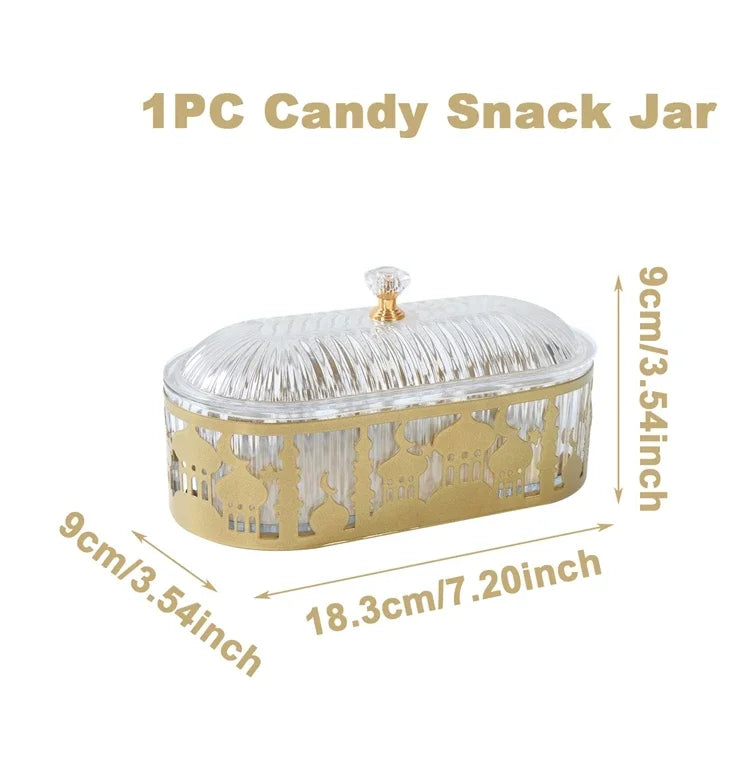 Ramadan Decoration Candy Snacks Tray EID Mubarak Decoration 2025 For Home Ramadan Kareem Islamic Muslim Party Eid Al Adha Gifts