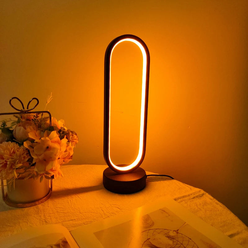 1PC Lamp bedroom Ring Lamp Living Room Three-color Dimming Bedside Lamp  Night Light Bedroom light Japanese room decor Nezuko