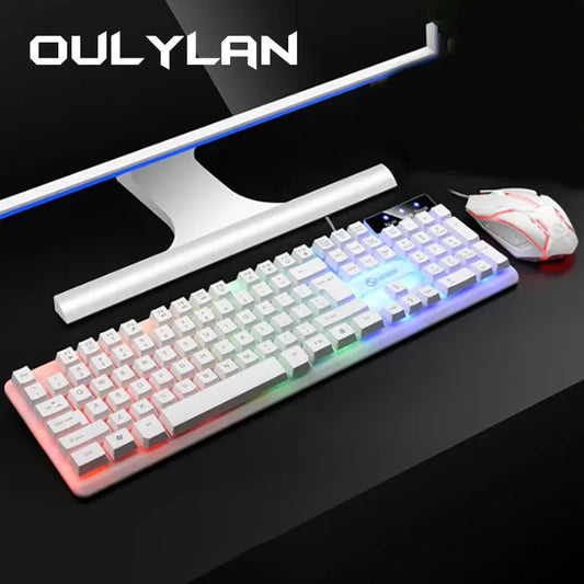 New Illuminated Gaming Keyboard Mouse 2024 USB Mechanical Feel Wired Spherical Keycap Cover With Multiple Color Options