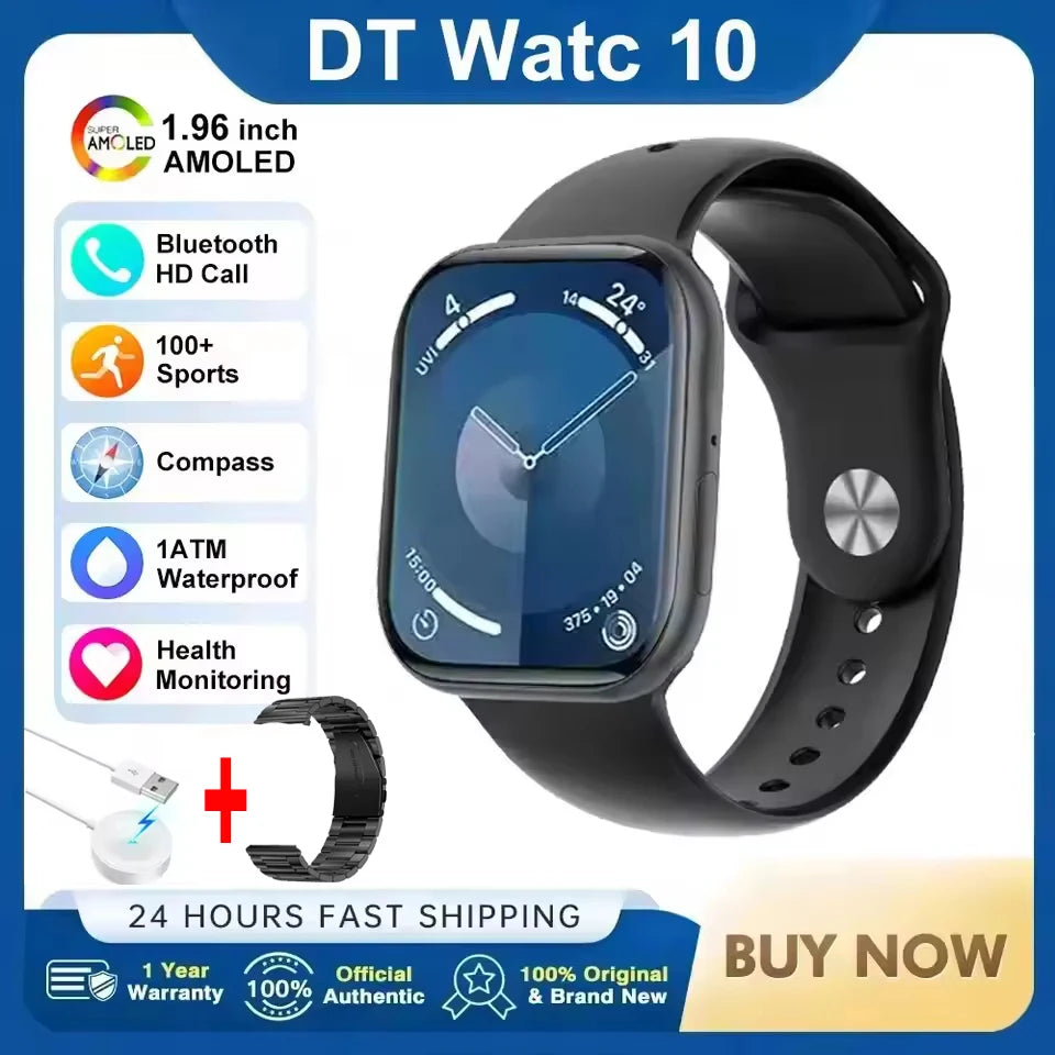 New GPS Smart Watch Women Ultra Series 10 NFC Smart watch Men BT Call IP68 Waterproof Wireless Watches Charging Watch 10 Watch