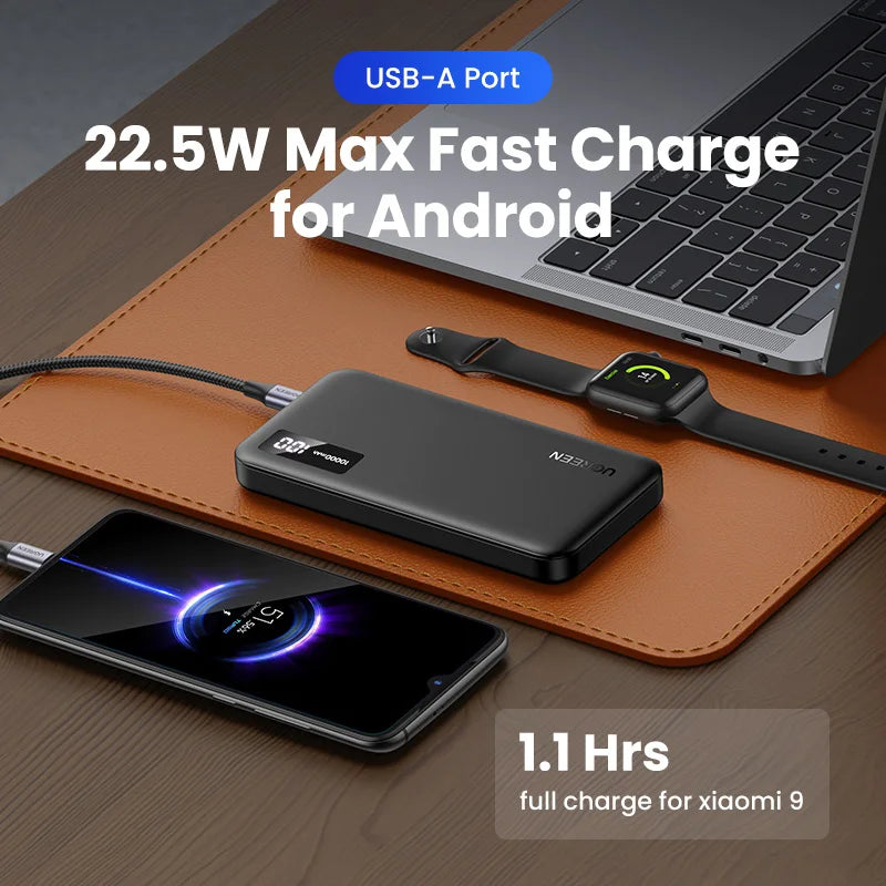 UGREEN 22.5W Power Bank Fast Charge 10000mAh Portable PowerBank for iPhone 15 Pro Max Xiaomi Huawei Phone External Battery PD20W