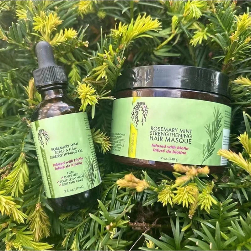 Original Hair Growth Essential Oil Rosemary Mint Hair Strengthening Nourishing Treatment for Split Ends and Dry Hair Mask