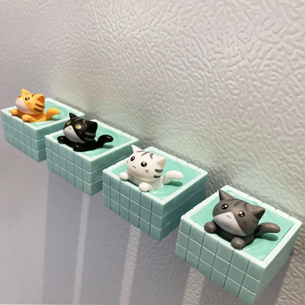 1-4 Pcs Mini Shower Cat Ornament Garden kitten statue Gift Kids Children Baby Room Decoration Toy Miniature Figurines Home Decor