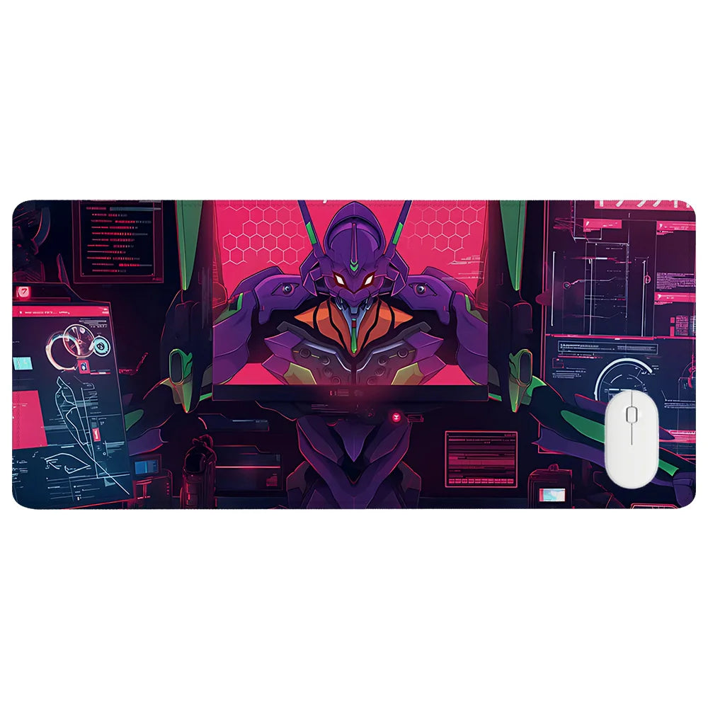 E-Evangeliones Desk Mat Mouse Pad Large Computer Table Office Gaming Mats Offices Accessories Pc Setup Accessories Mousepad EVA