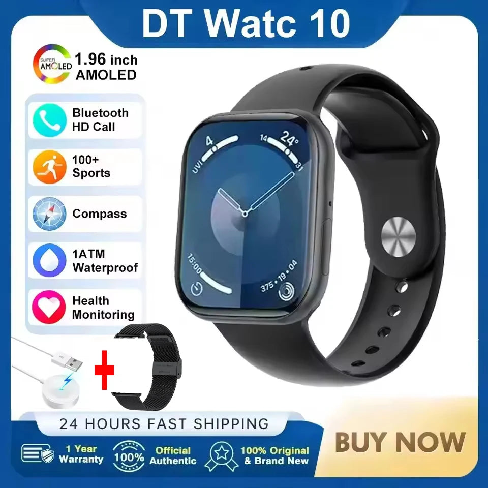 New GPS Smart Watch Women Ultra Series 10 NFC Smart watch Men BT Call IP68 Waterproof Wireless Watches Charging Watch 10 Watch