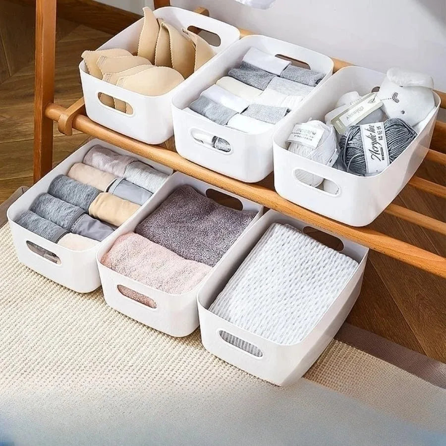 Storage box desktop cosmetics storage miscellaneous items sorting box storage basket plastic snacks household kitchen storage