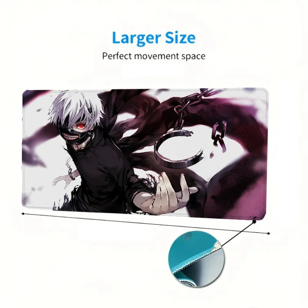 Tokyo Ghoul K-Kaneki Ken Gamer Keyboard Xxl Mouse Pad Anime Gaming Accessories Desk Mat Pc Setup Accessories Mousepad Extended