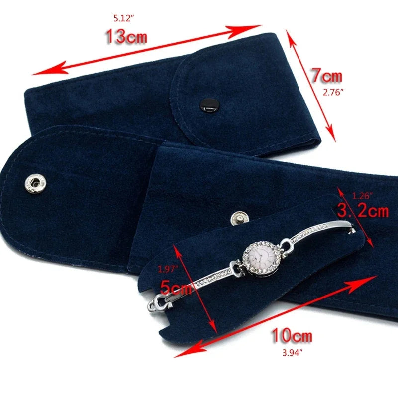 Portable Flannelette Fabric Watch Pouch Storage Bag Single Watch Travel Organizer Display Pouch for Men and Women Dropshipping